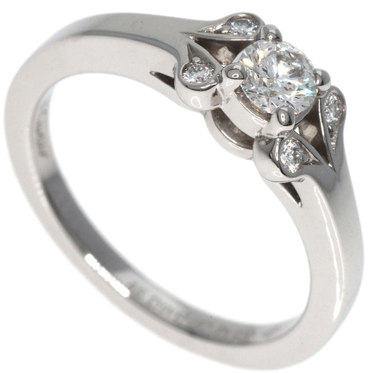 CARTIER Ring PT950 Silver Ballerina diamond # 46 Women Used Authentic