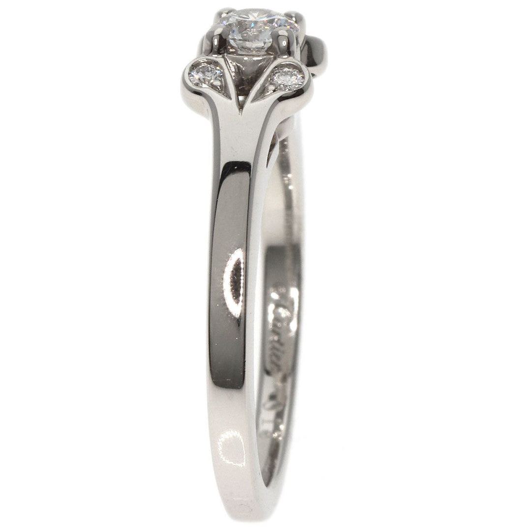 CARTIER Ring PT950 Silver Ballerina diamond # 46 Women Used Authentic
