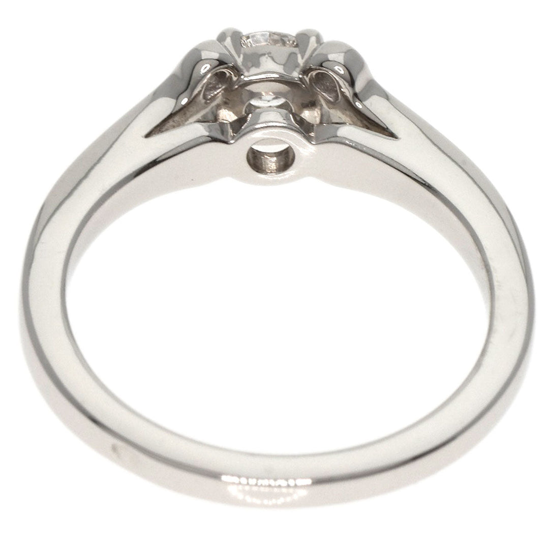 CARTIER Ring PT950 Silver Ballerina diamond # 46 Women Used Authentic