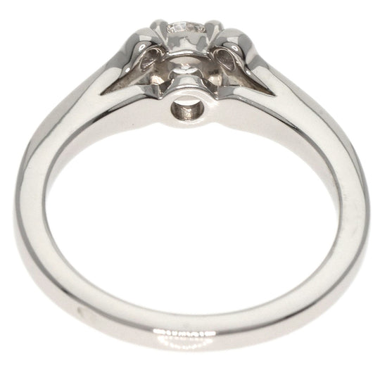 CARTIER Ring PT950 Silver Ballerina diamond # 46 Women Used Authentic