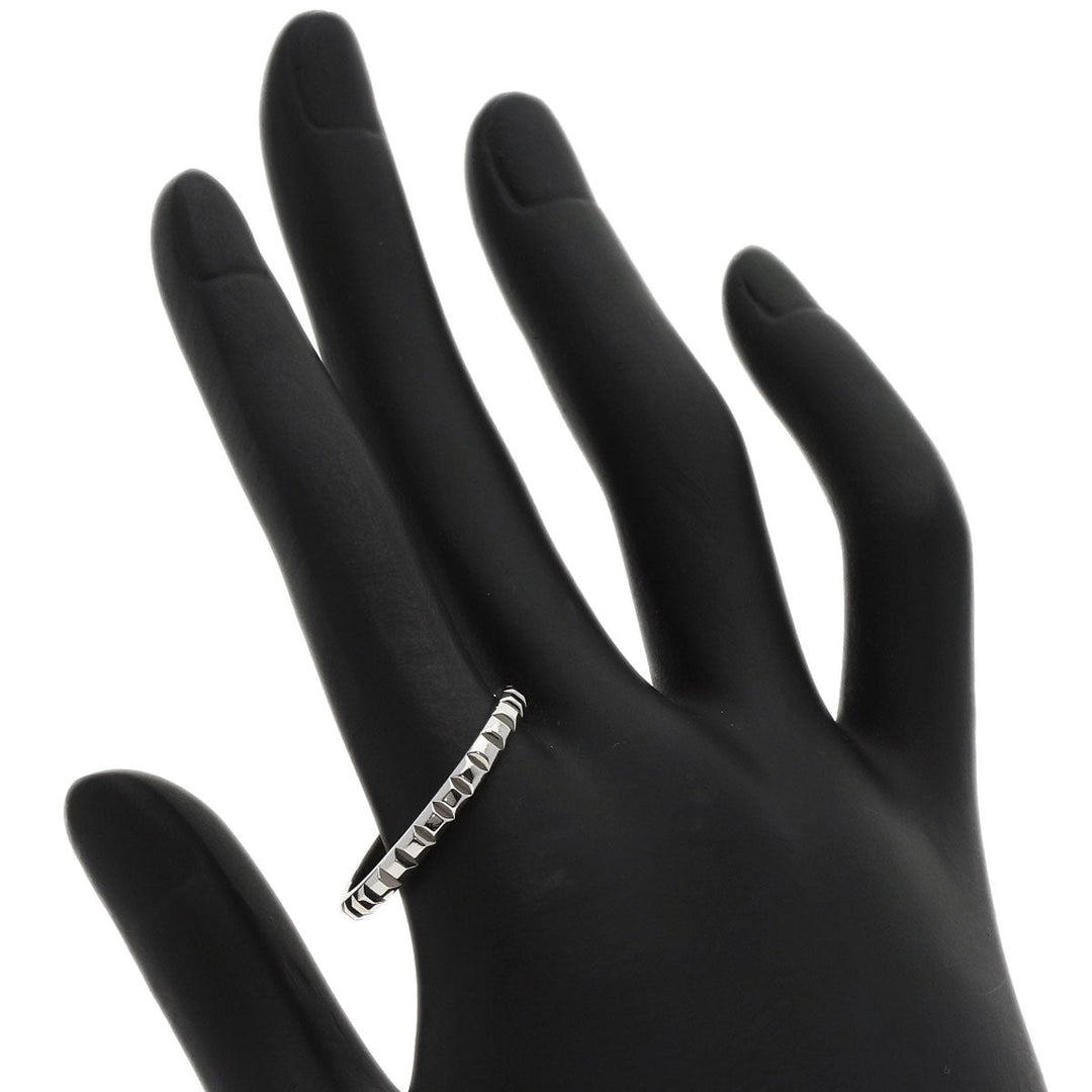 Boucheron Ring PT950 Silver Quatre Clos de Paris Medium #66 mens Used Authentic