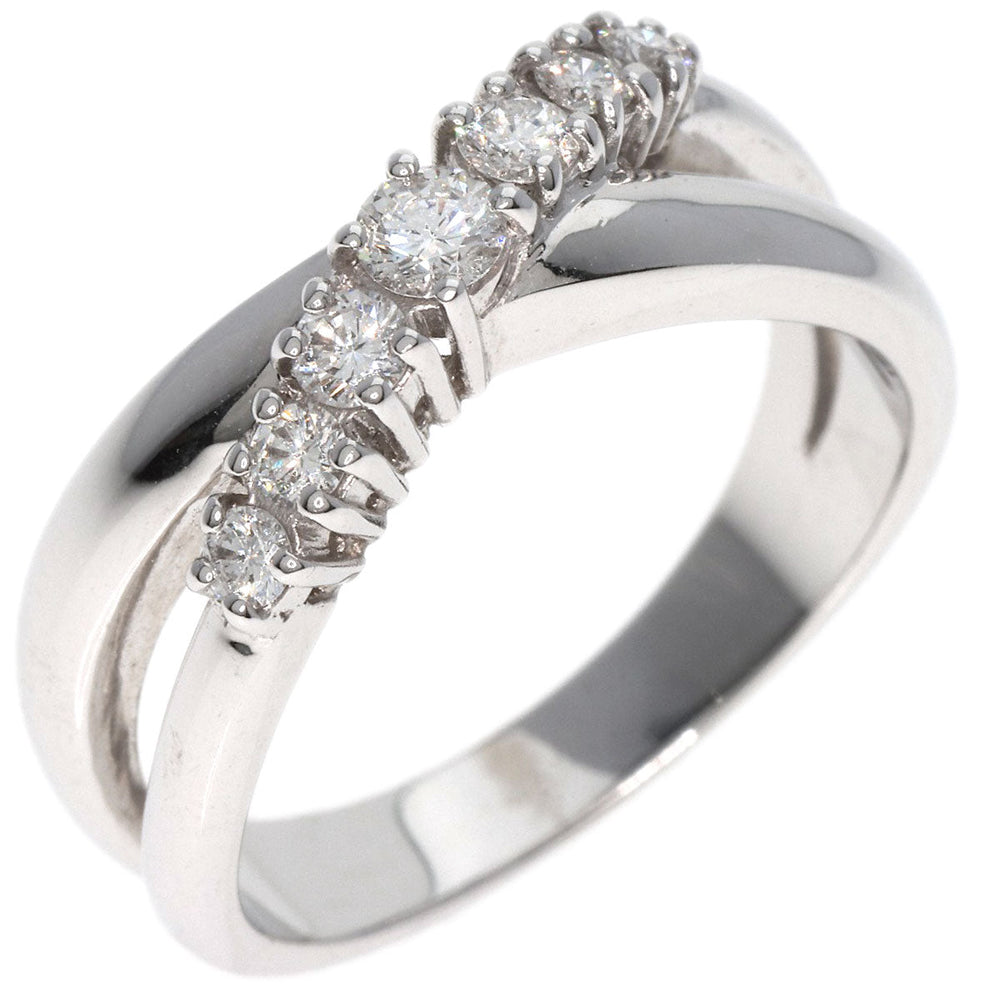 MIKIMOTO Ring K18WG Silver diamond