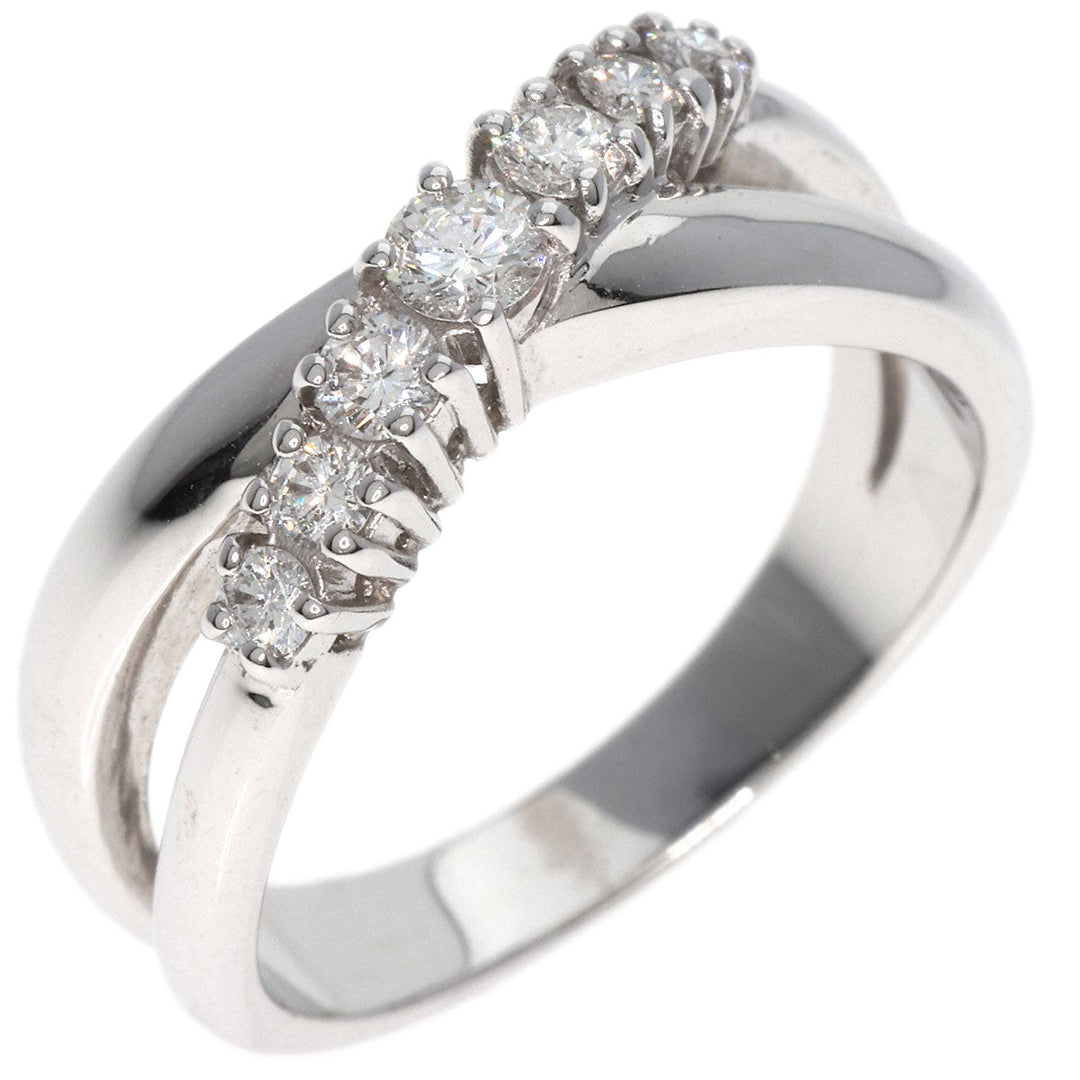 MIKIMOTO Ring K18WG Silver diamond