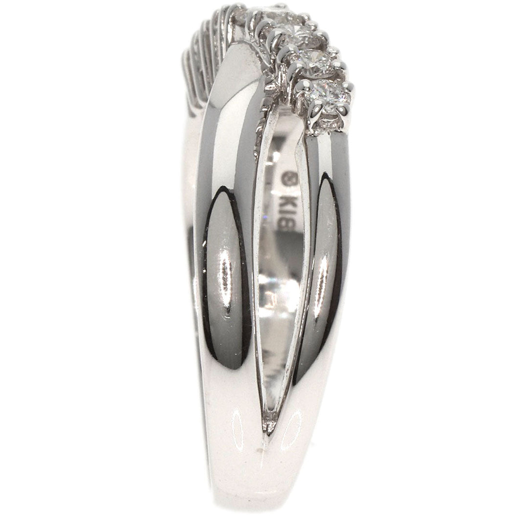 MIKIMOTO Ring K18WG Silver diamond