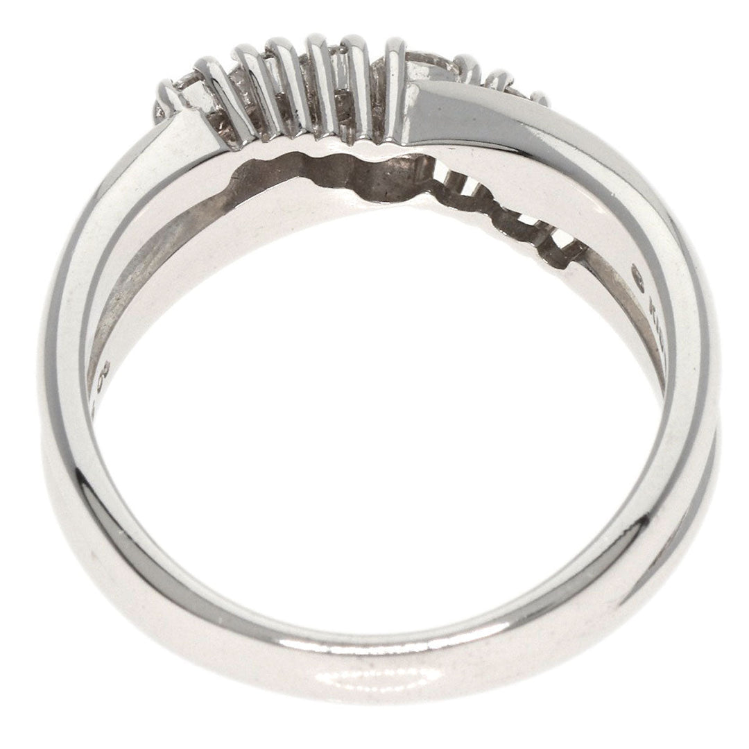 MIKIMOTO Ring K18WG Silver diamond