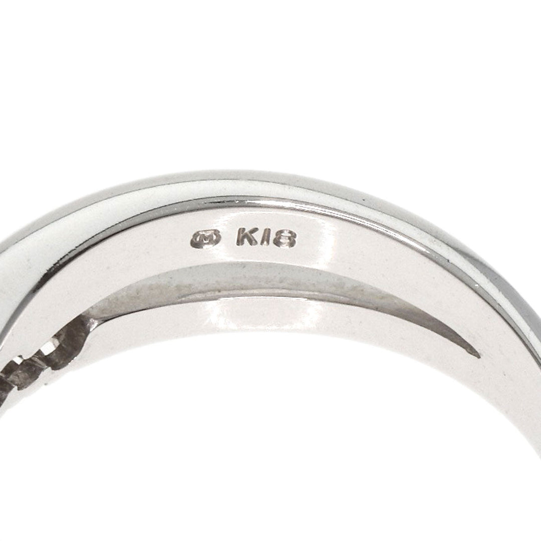 MIKIMOTO Ring K18WG Silver diamond