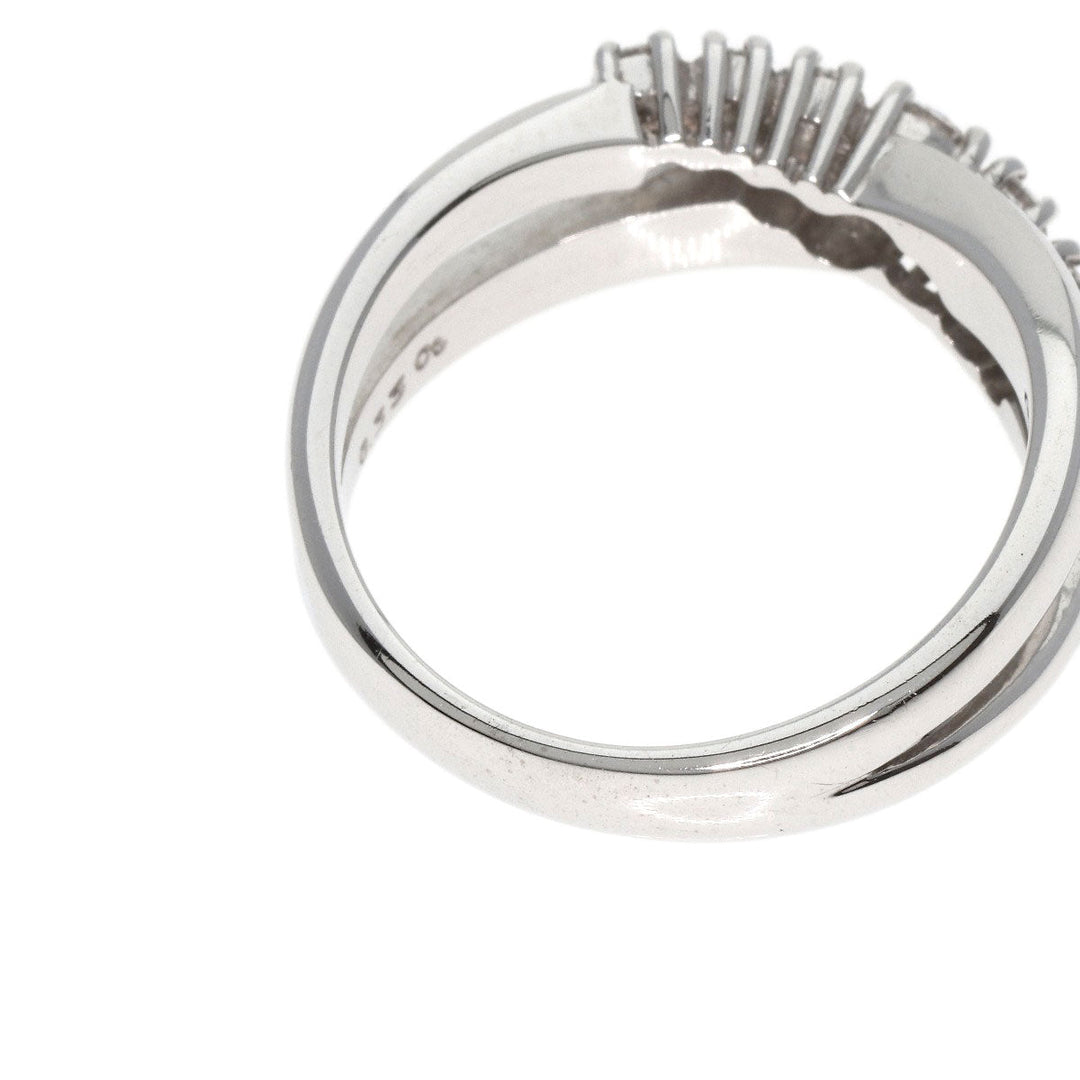 MIKIMOTO Ring K18WG Silver diamond