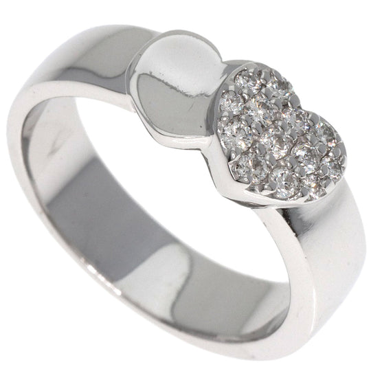 Ponte Vecchio Ring K18WG Silver Heart motif diamond