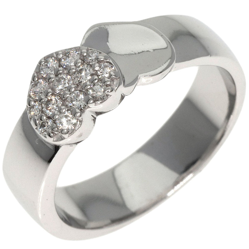 Ponte Vecchio Ring K18WG Silver Heart motif diamond
