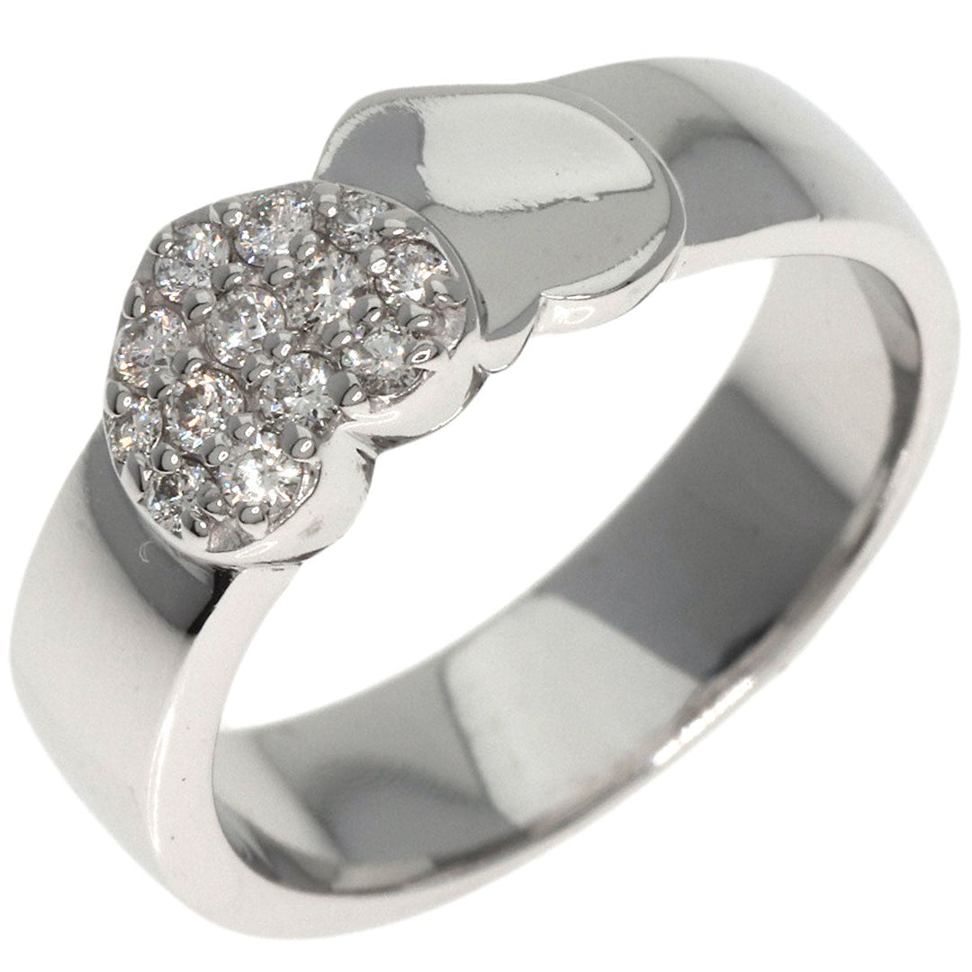 Ponte Vecchio Ring K18WG Silver Heart motif diamond