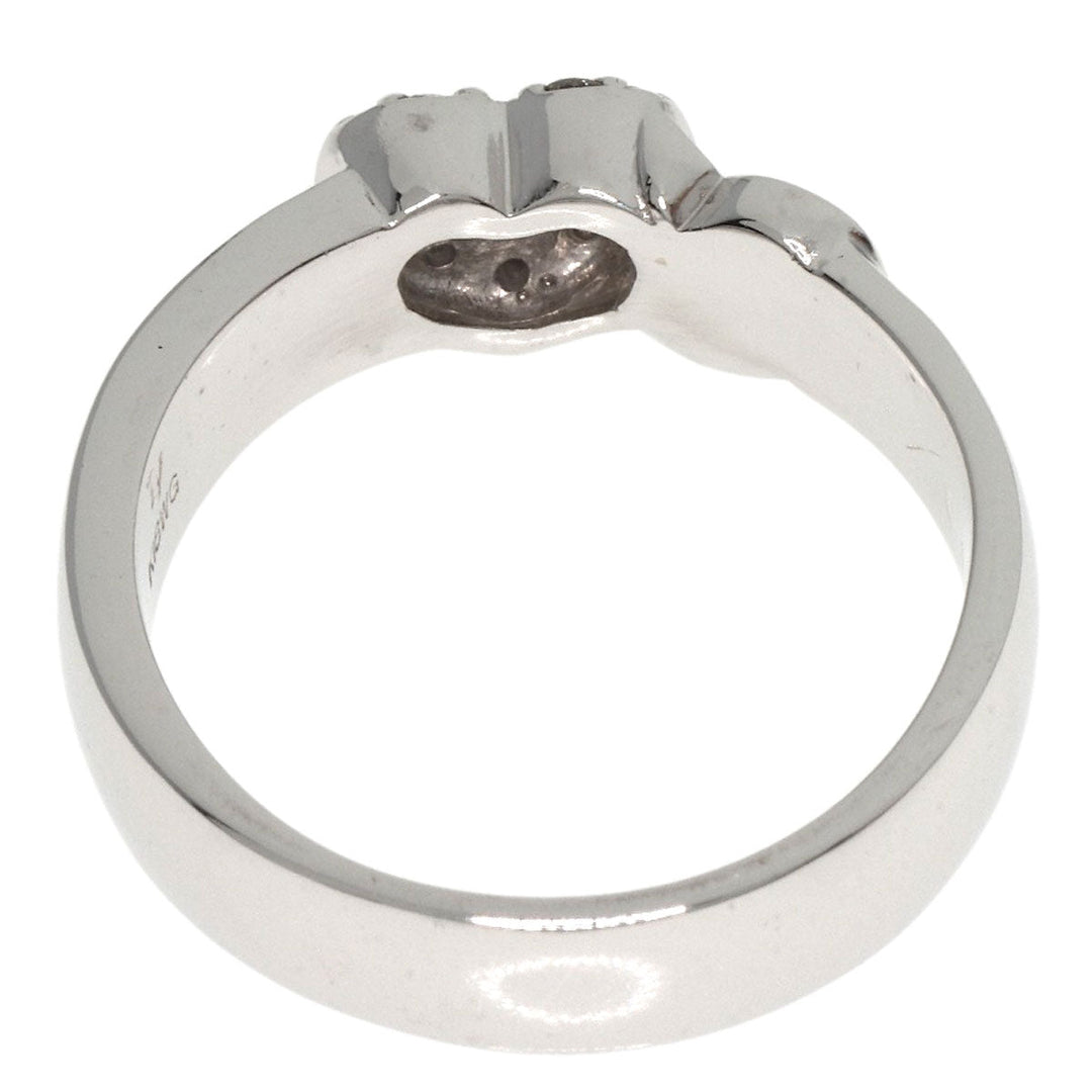 Ponte Vecchio Ring K18WG Silver Heart motif diamond