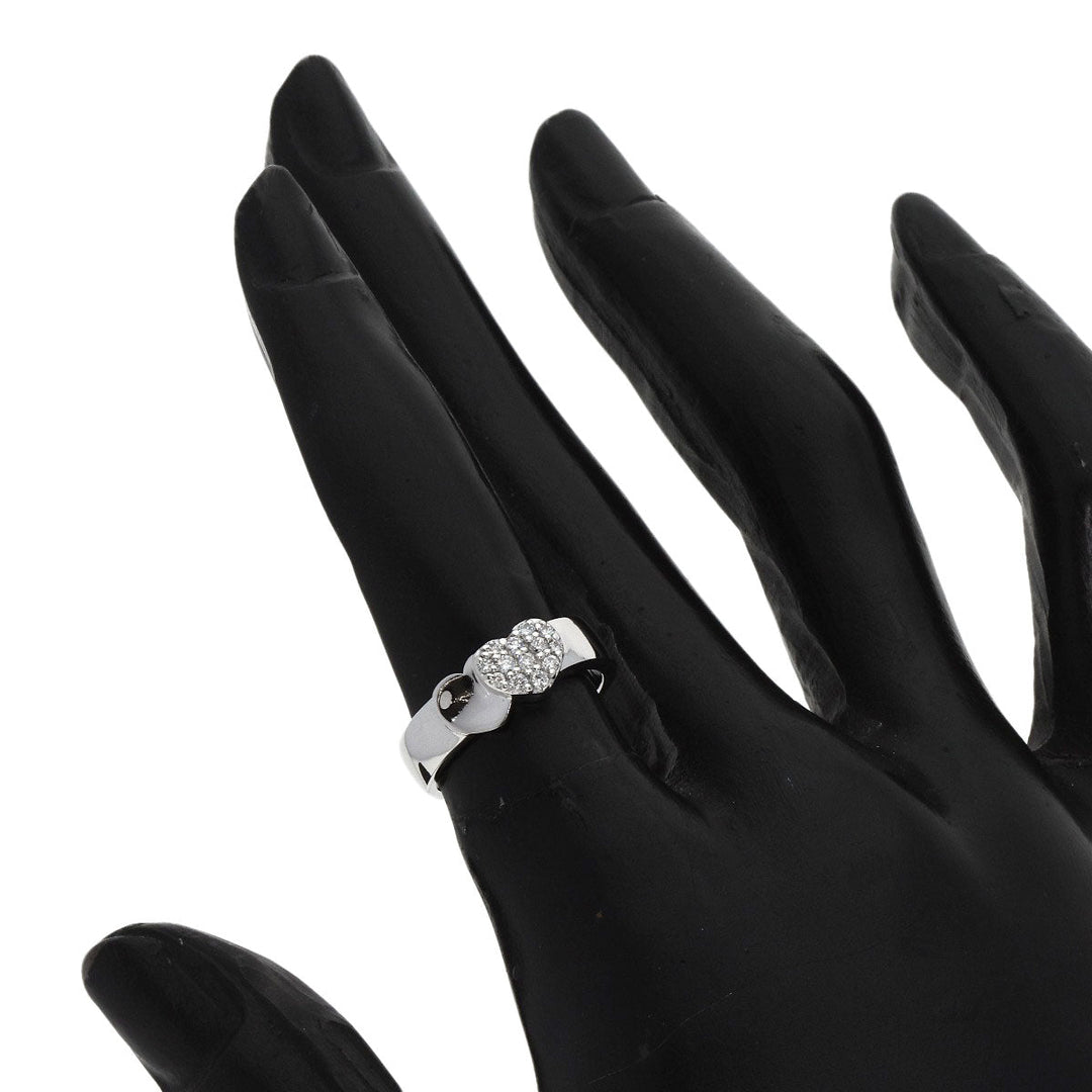 Ponte Vecchio Ring K18WG Silver Heart motif diamond