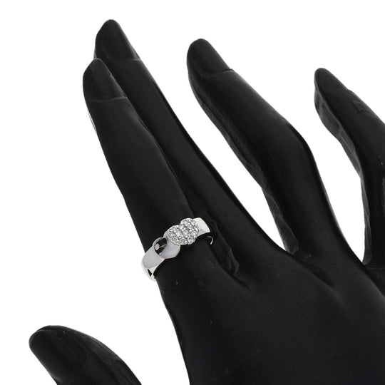 Ponte Vecchio Ring K18WG Silver Heart motif diamond