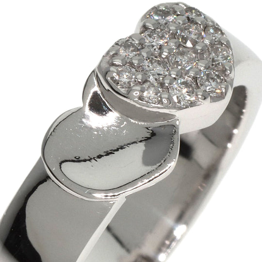 Ponte Vecchio Ring K18WG Silver Heart motif diamond