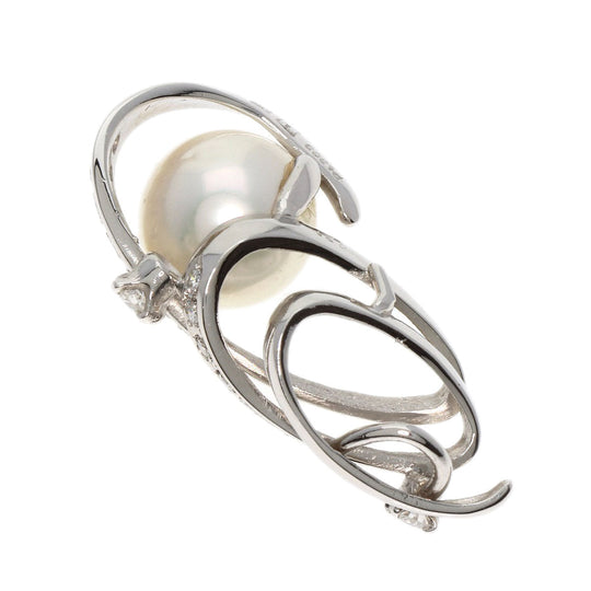 MITSUO KAJI Pendant top PT900 Silver Pearl pearl diamond