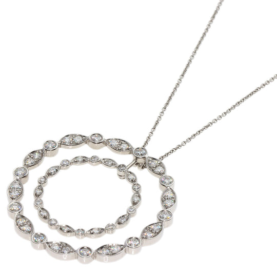 TIFFANY&Co. Necklace PT950 Silver Swing diamond