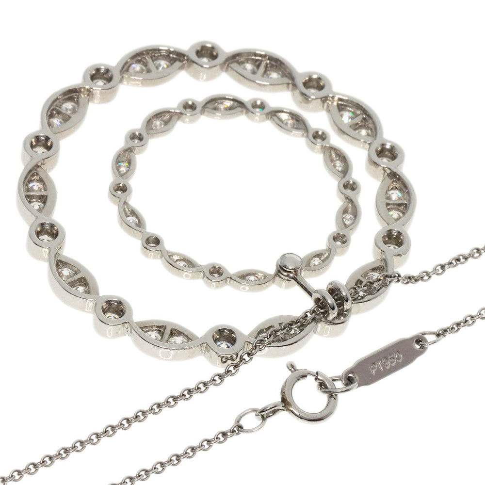 TIFFANY&Co. Necklace PT950 Silver Swing diamond