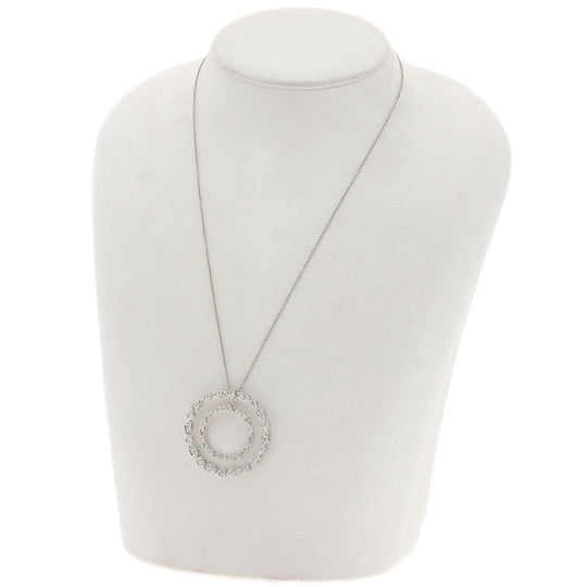 TIFFANY&Co. Necklace PT950 Silver Swing diamond