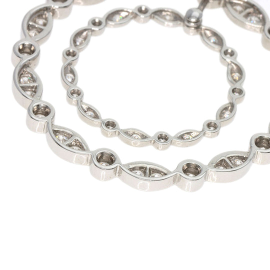 TIFFANY&Co. Necklace PT950 Silver Swing diamond