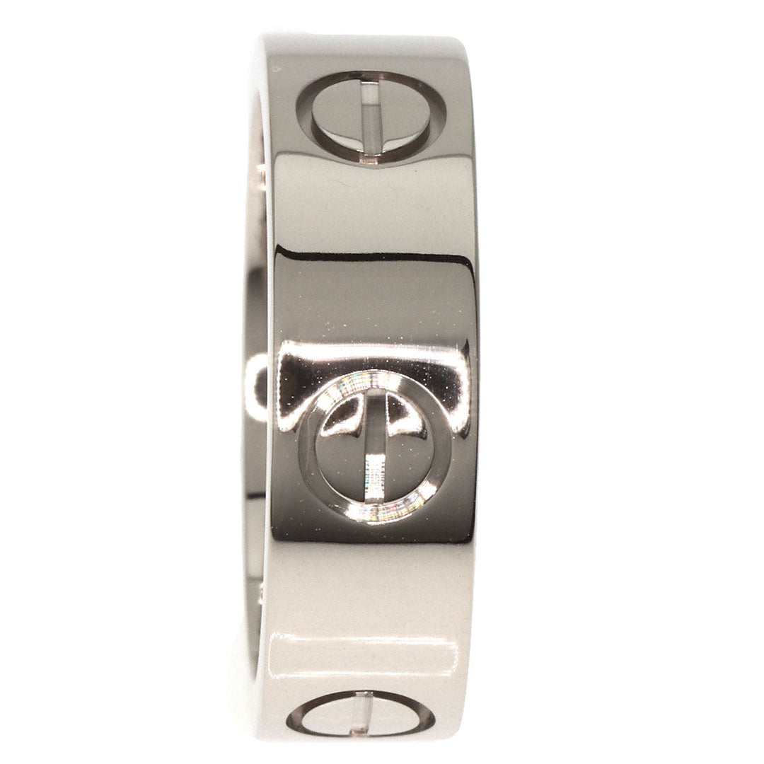 CARTIER Ring K18WG Silver Love Ring #50 Women Used Authentic
