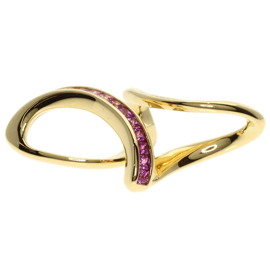 JUNE Pendant top 18K Yellow Gold gold Pink sapphire diamond Women Used Authentic