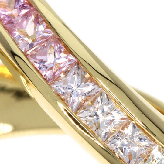 JUNE Pendant top 18K Yellow Gold gold Pink sapphire diamond Women Used Authentic