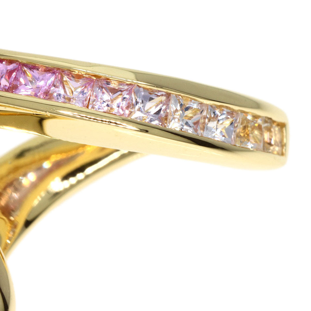 JUNE Pendant top 18K Yellow Gold gold Pink sapphire diamond Women Used Authentic