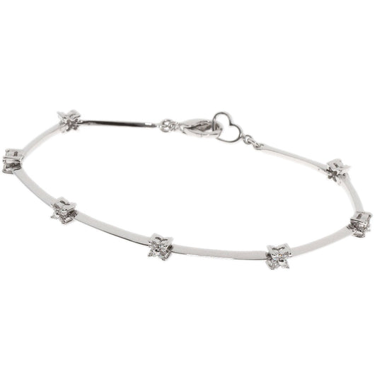 Ponte Vecchio bracelet K18WG Silver diamond Women Used Authentic