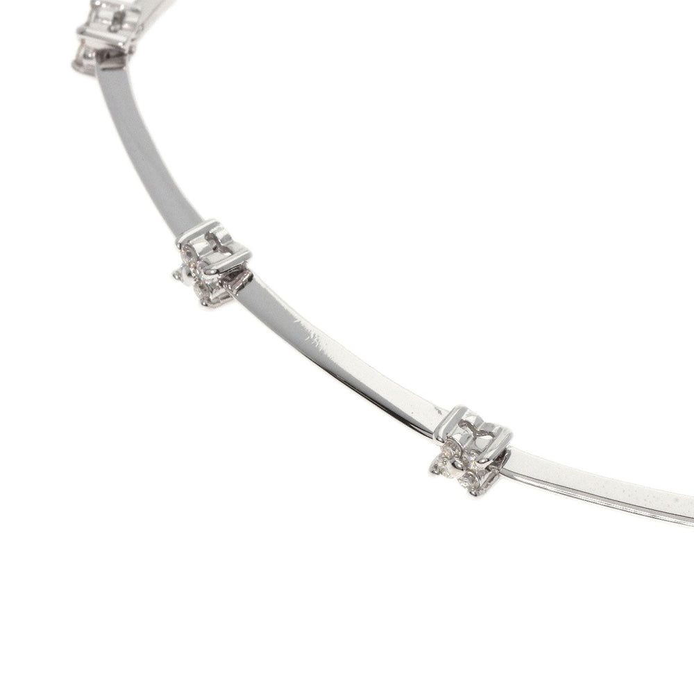 Ponte Vecchio bracelet K18WG Silver diamond Women Used Authentic