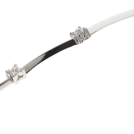 Ponte Vecchio bracelet K18WG Silver diamond Women Used Authentic