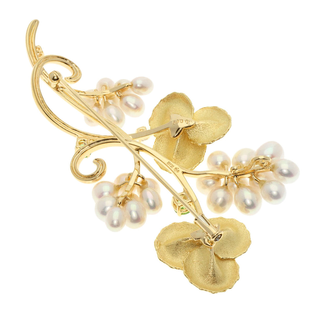 TASAKI Brooch 18K Yellow Gold gold Freshwater Pearl Diamond