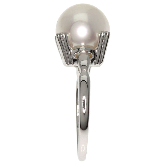 MIKIMOTO Ring PT900 Silver Pearl