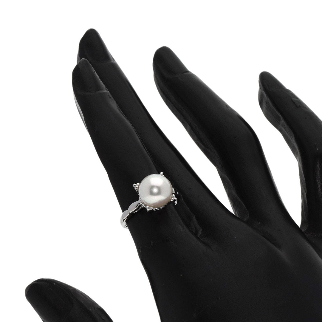 MIKIMOTO Ring PT900 Silver Pearl