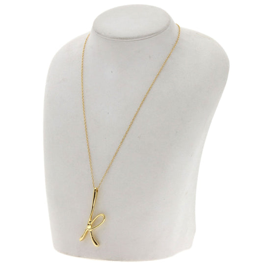 TIFFANY&Co. Necklace 18K Yellow Gold gold Initial K Large Women Used Authentic