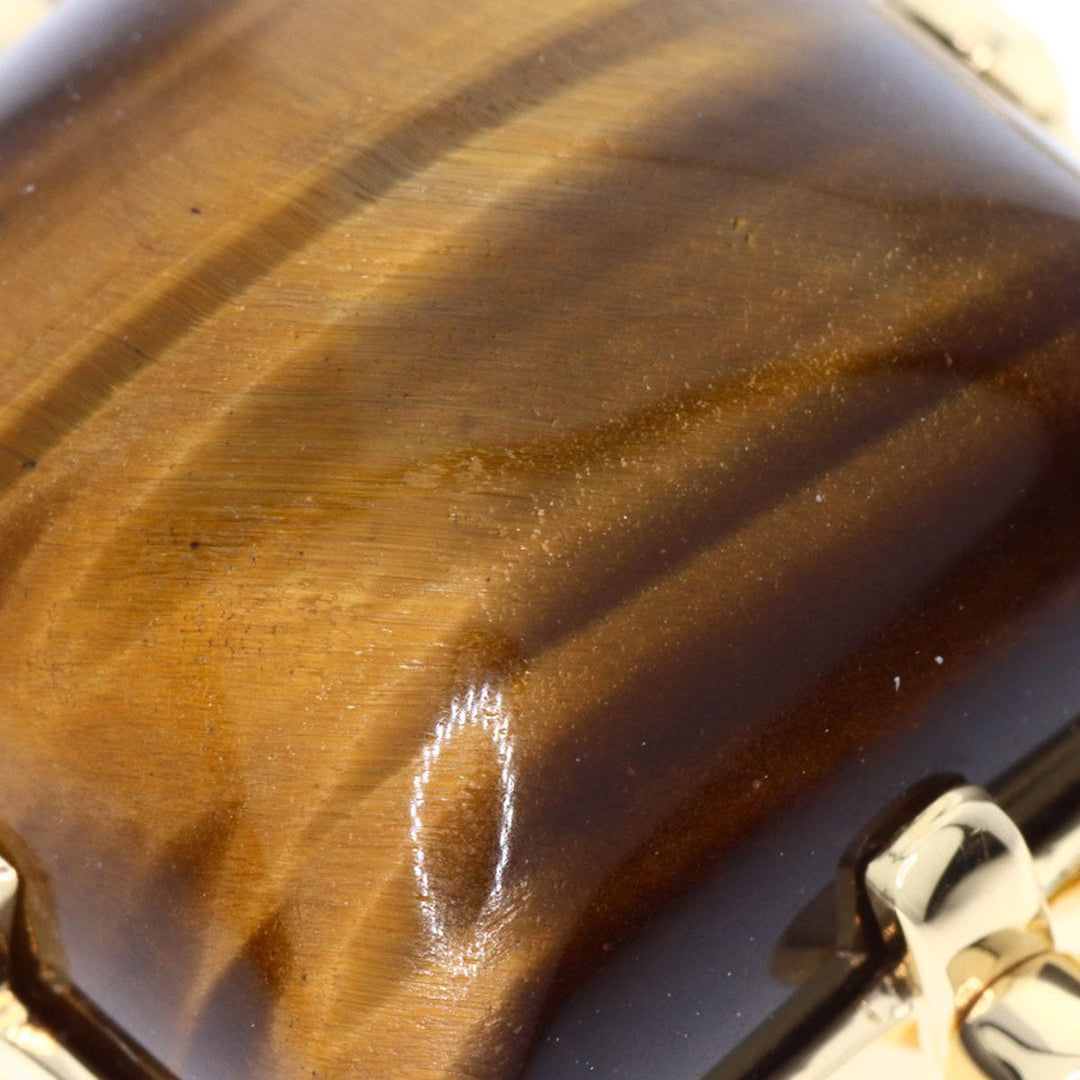 LOUIS VUITTON Ring 18K Yellow Gold gold Tiger Eye #52 Manufacturer Complete