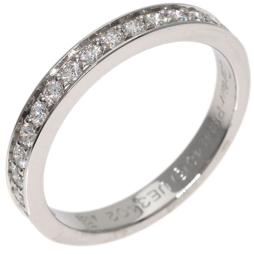 CARTIER Ring PT950 Silver Half Eternity Diamond #48