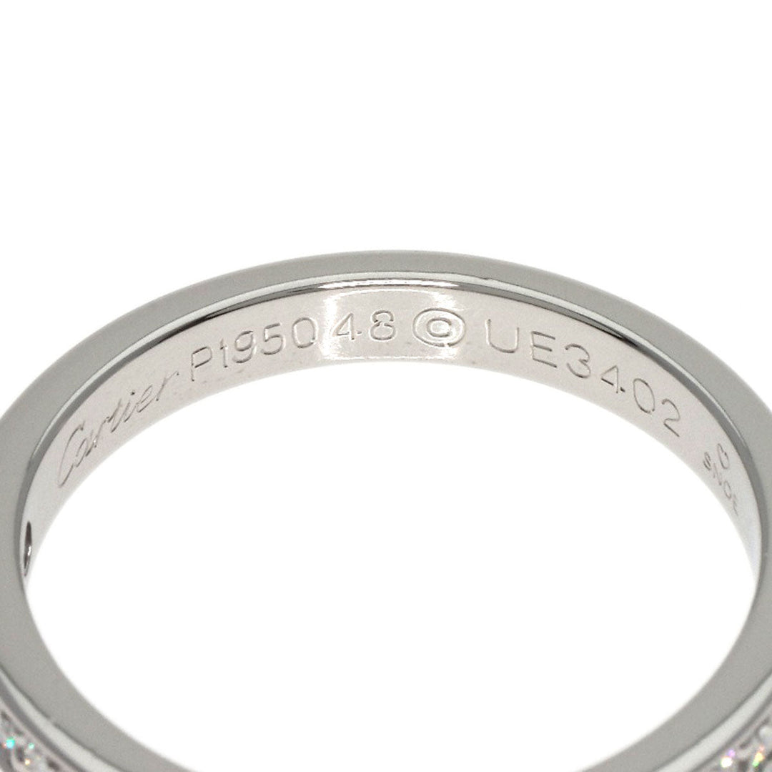 CARTIER Ring PT950 Silver Half Eternity Diamond #48