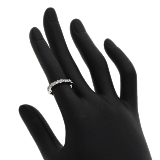 CARTIER Ring PT950 Silver Half Eternity Diamond #48