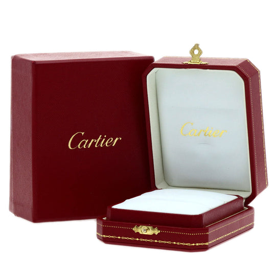 CARTIER Ring PT950 Silver Half Eternity Diamond #48