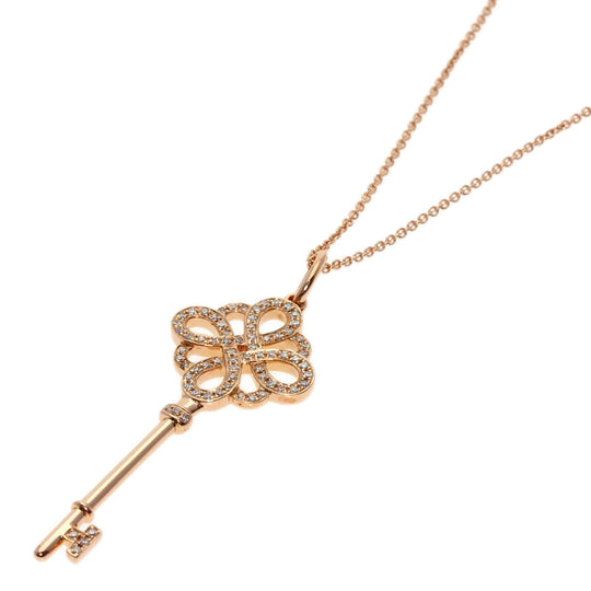 TIFFANY&Co. Necklace 18K Pink Gold gold Knot key diamond