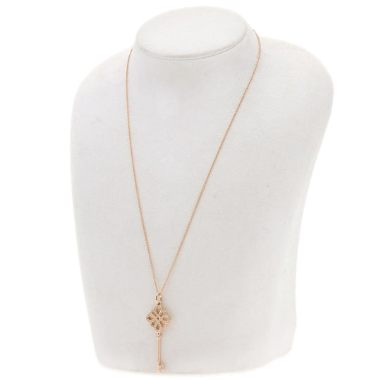 TIFFANY&Co. Necklace 18K Pink Gold gold Knot key diamond