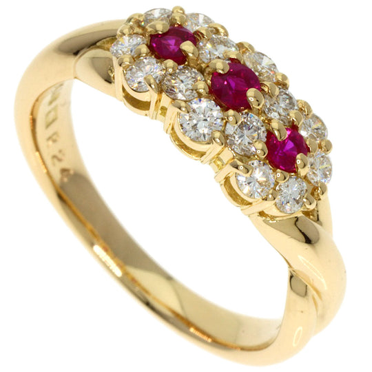 NINA RICCI Ring 18K Yellow Gold gold Ruby diamond Women Used Authentic