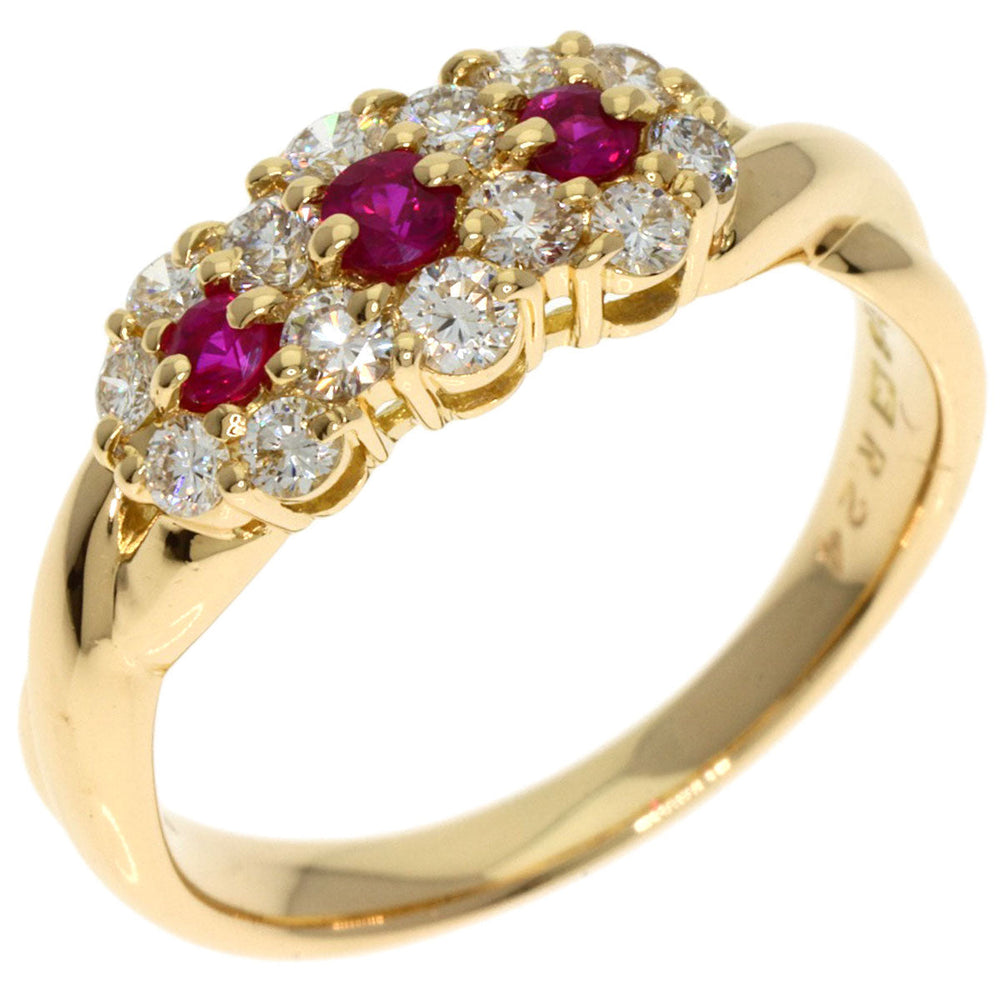 NINA RICCI Ring 18K Yellow Gold gold Ruby diamond Women Used Authentic
