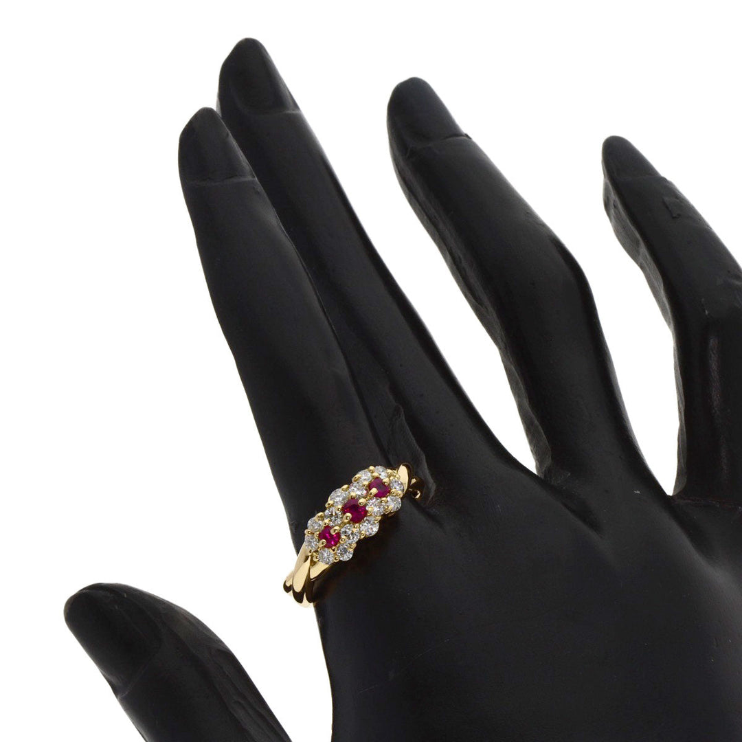 NINA RICCI Ring 18K Yellow Gold gold Ruby diamond Women Used Authentic