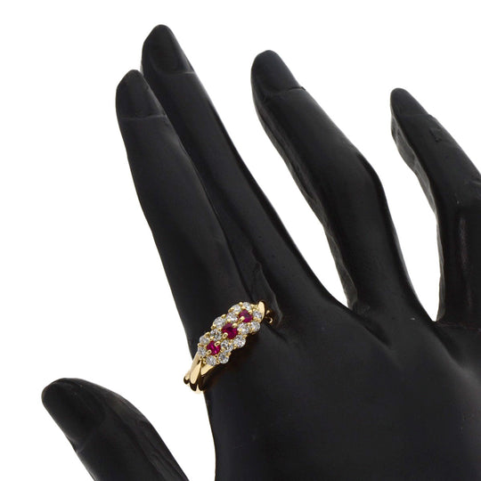 NINA RICCI Ring 18K Yellow Gold gold Ruby diamond Women Used Authentic