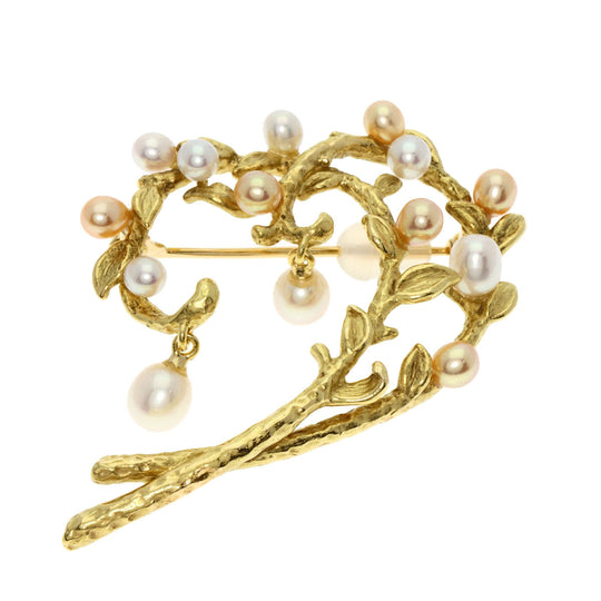 TASAKI Brooch 18K Yellow Gold gold Pearl Women Used Authentic