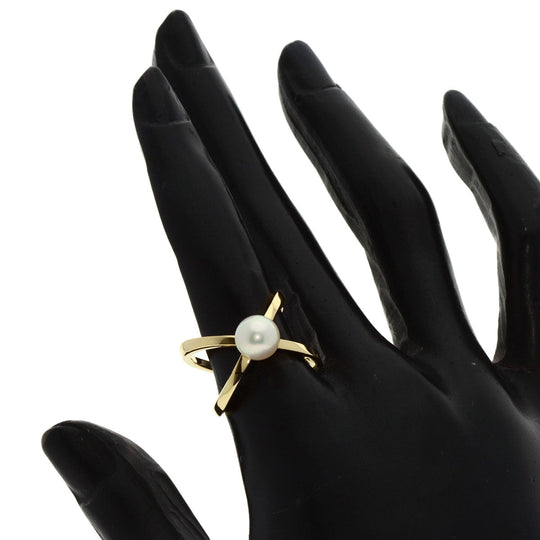 MIKIMOTO Ring 18K Yellow Gold gold Pearl Women Used Authentic