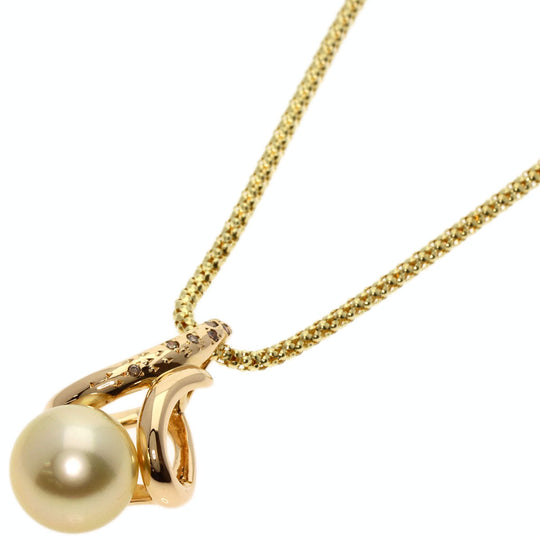 POLA Necklace 18K Yellow Gold gold Pearl pearl diamond Women Used Authentic
