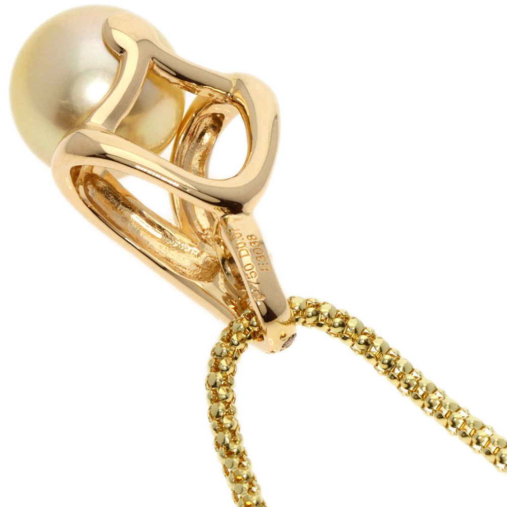 POLA Necklace 18K Yellow Gold gold Pearl pearl diamond Women Used Authentic
