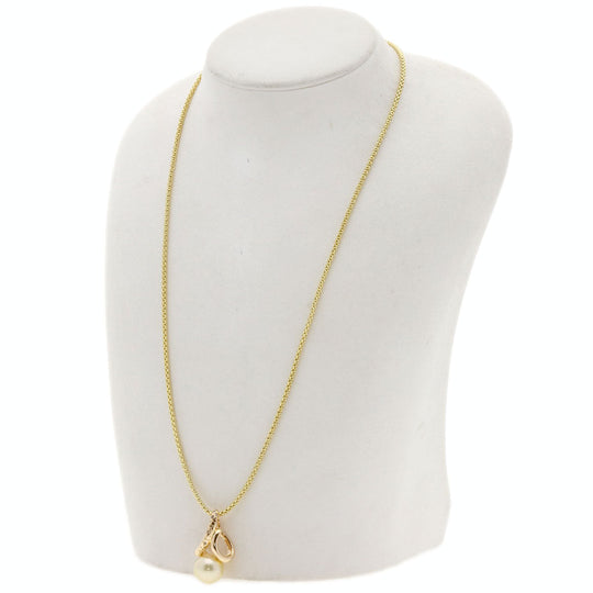 POLA Necklace 18K Yellow Gold gold Pearl pearl diamond Women Used Authentic